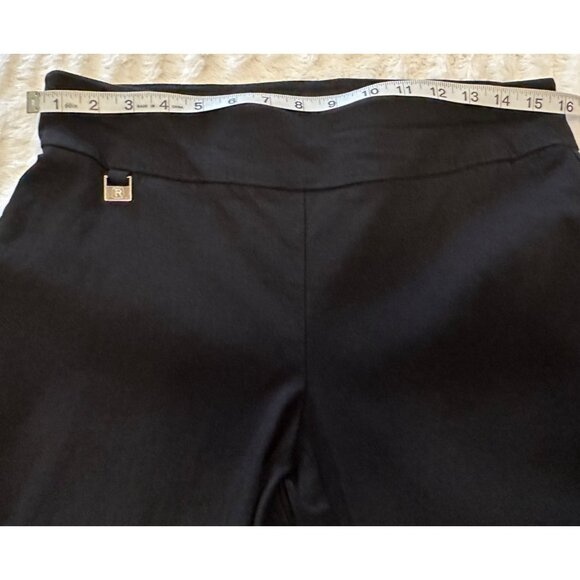 Rafaella Black Mid-Rise Stretch Capri Pants Viscose Nylon Blend Women's Size 10 - Picture 6 of 11